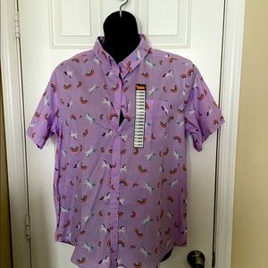 Spencer’s Unisex  Unicorn Button Up